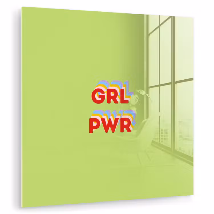 Grl pwr - Groen - Rood - 3D plexiglas 5mm klein -zzzproduct_nieuw