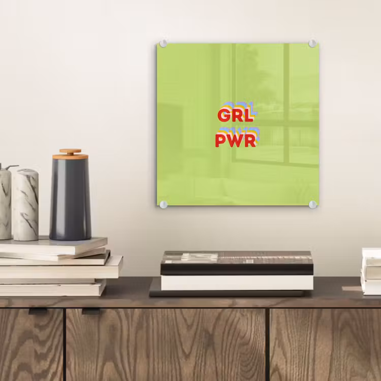 Grl pwr - Groen - Rood - 3D plexiglas 5mm klein -sfeer1