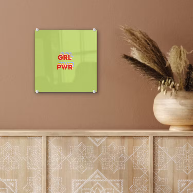 Grl pwr - Groen - Rood - 3D plexiglas 5mm klein -sfeer5