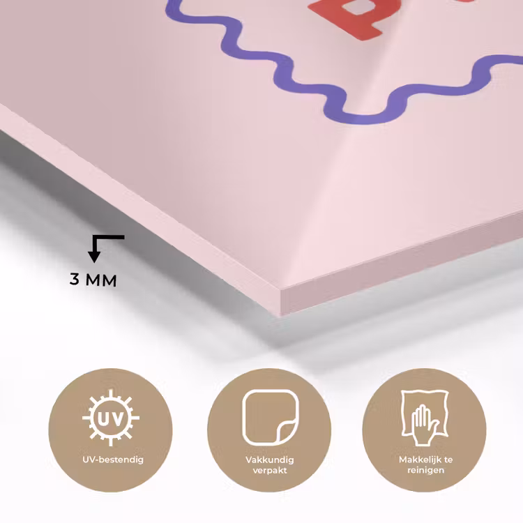 Grl pwr - Roze - Kader plexiglas 5mm klein -sfeer2
