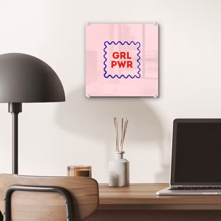 Grl pwr - Roze - Kader plexiglas 5mm klein -sfeer6