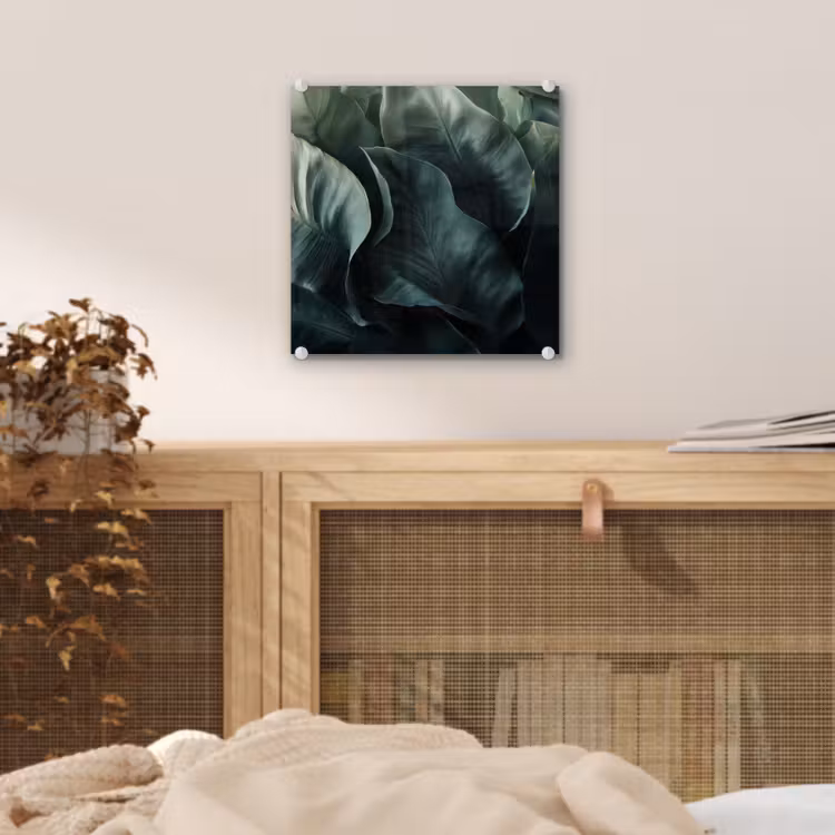 Groen - Bladeren - Glad - Nerven plexiglas 5mm klein -sfeer4