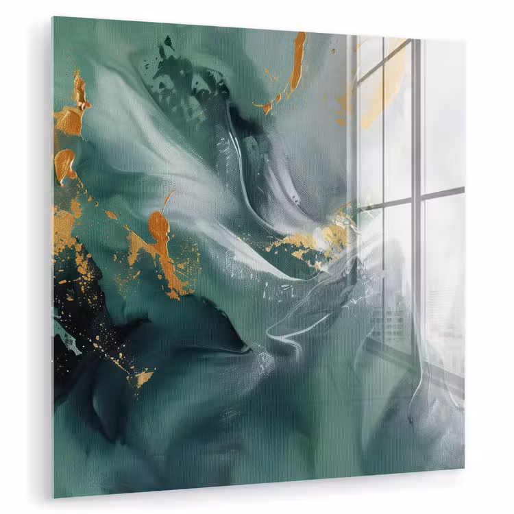 Groen - Modern - Marmer - Abstract plexiglas 5mm klein -zzzproduct_nieuw
