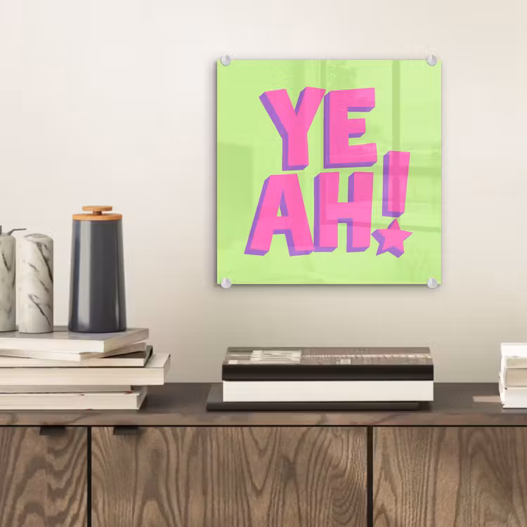 Groen - Neon - Quote plexiglas 5mm klein -sfeer1