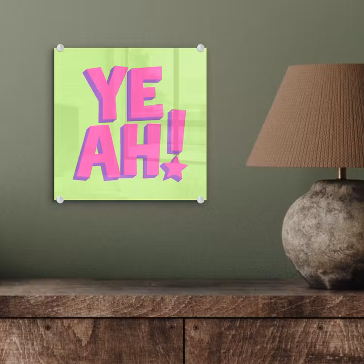 Groen - Neon - Quote plexiglas 5mm klein -sfeer3