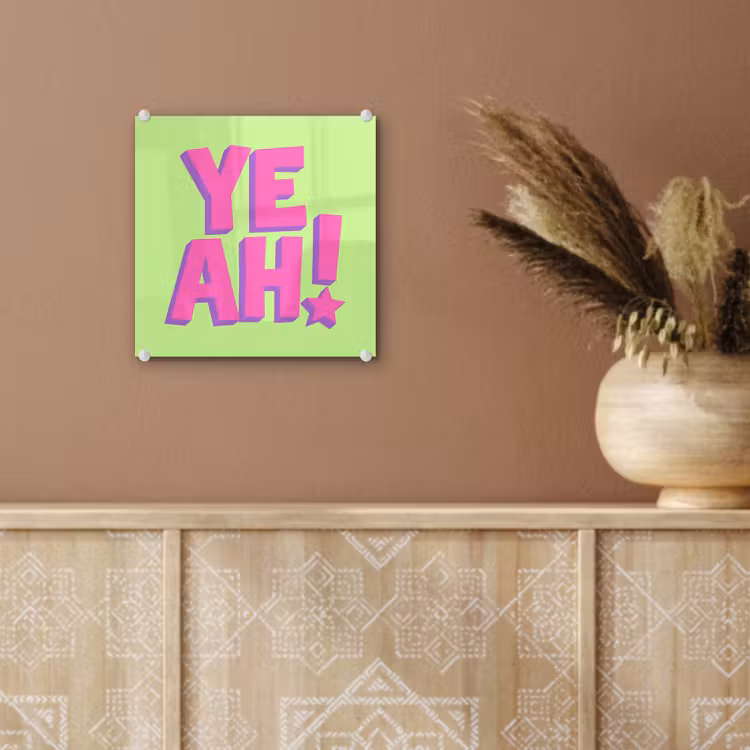 Groen - Neon - Quote plexiglas 5mm klein -sfeer5