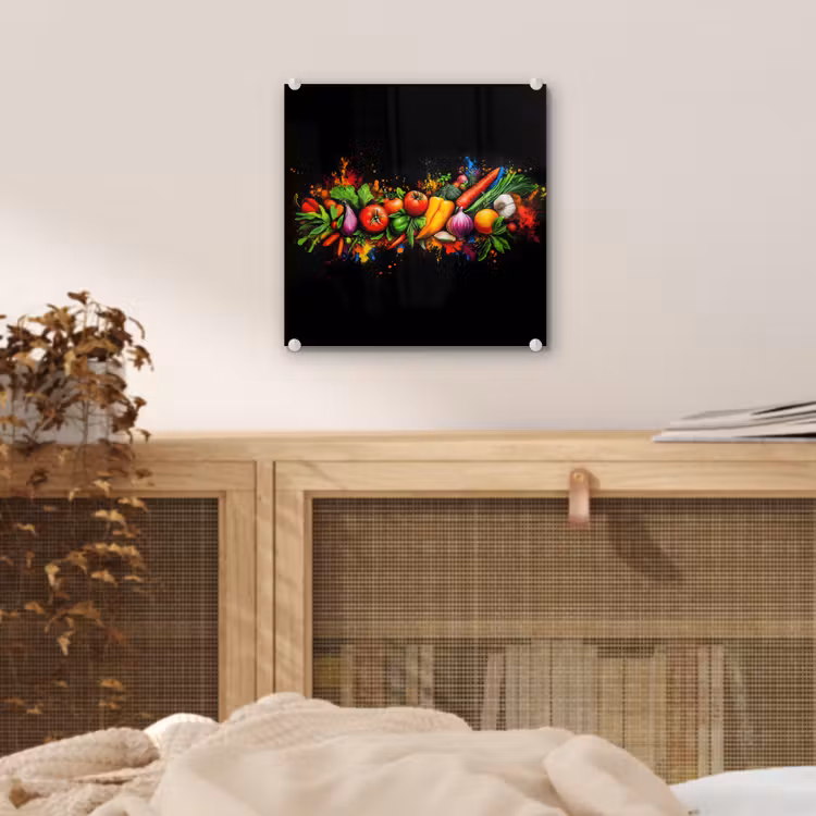 Groente - Eten - Kruiden - Graffiti - Koken plexiglas 5mm klein -sfeer4