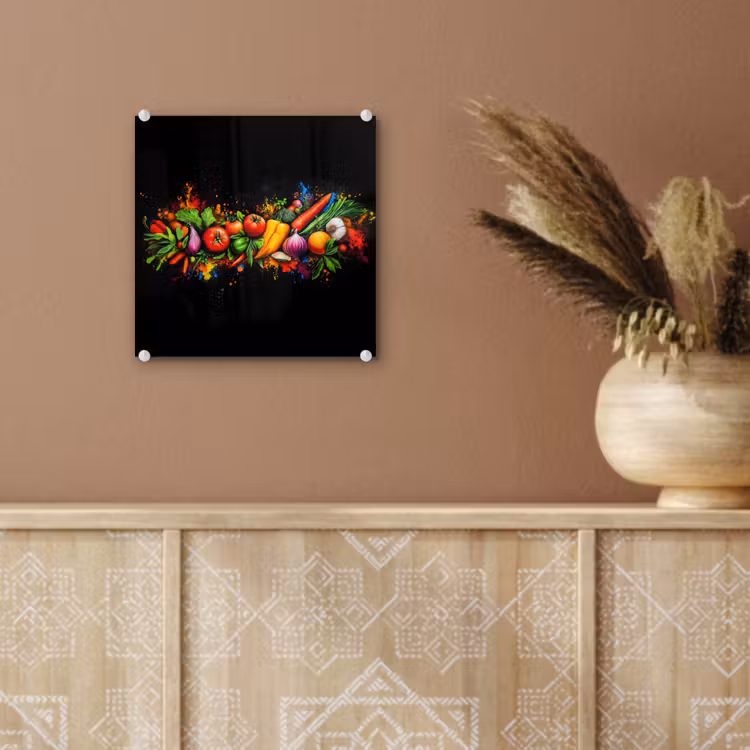 Groente - Eten - Kruiden - Graffiti - Koken plexiglas 5mm klein -sfeer5