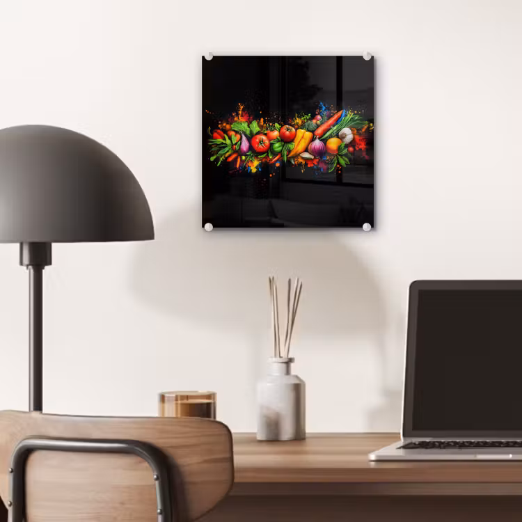 Groente - Eten - Kruiden - Graffiti - Koken plexiglas 5mm klein -sfeer6