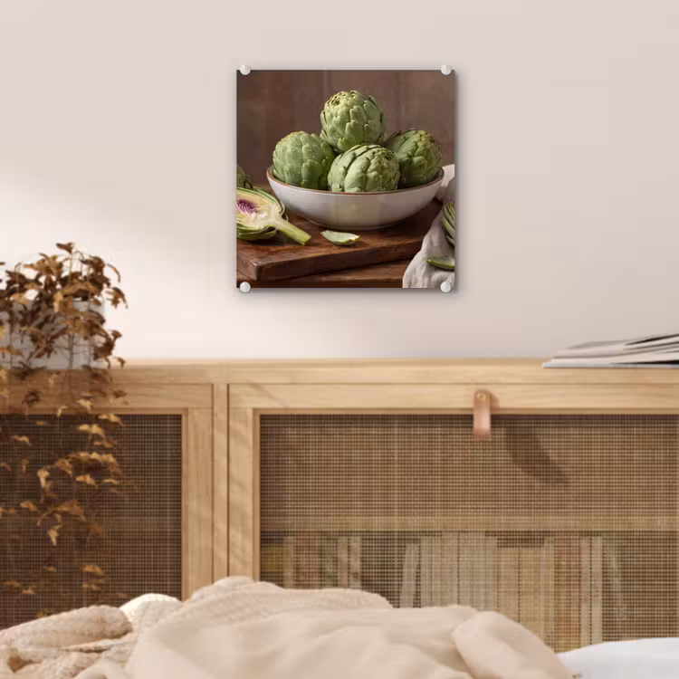 Glas schilderij - Groenten - Artisjok - Keuken - Groenten - Artisjok - Keuken plexiglas 5mm klein