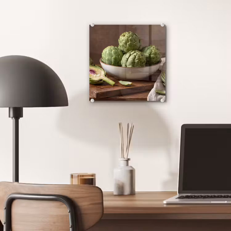 Glas schilderij - Groenten - Artisjok - Keuken - Groenten - Artisjok - Keuken plexiglas 5mm klein
