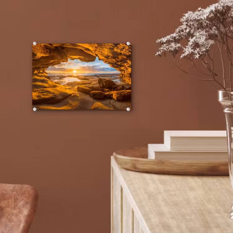 Grot - Zee - Horizon - Zonsondergang plexiglas 5mm klein -sfeer5