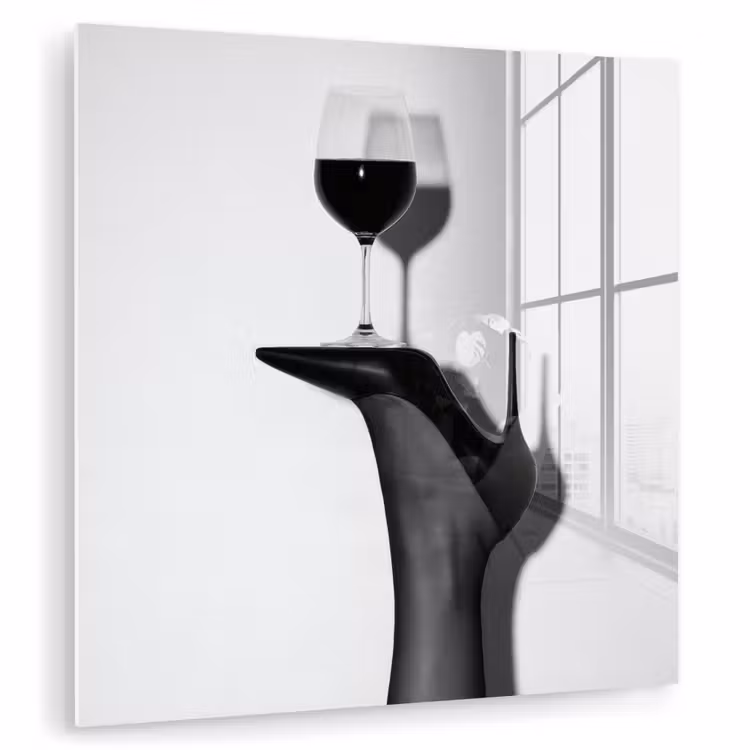 Hak - Wijn - Minimalistisch - Zwart plexiglas 5mm klein -zzzproduct_nieuw