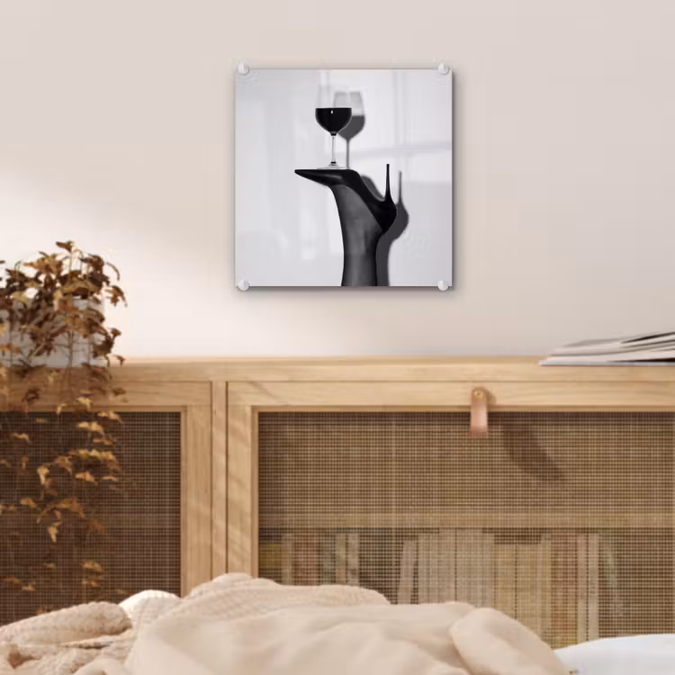 Hak - Wijn - Minimalistisch - Zwart plexiglas 5mm klein -sfeer4