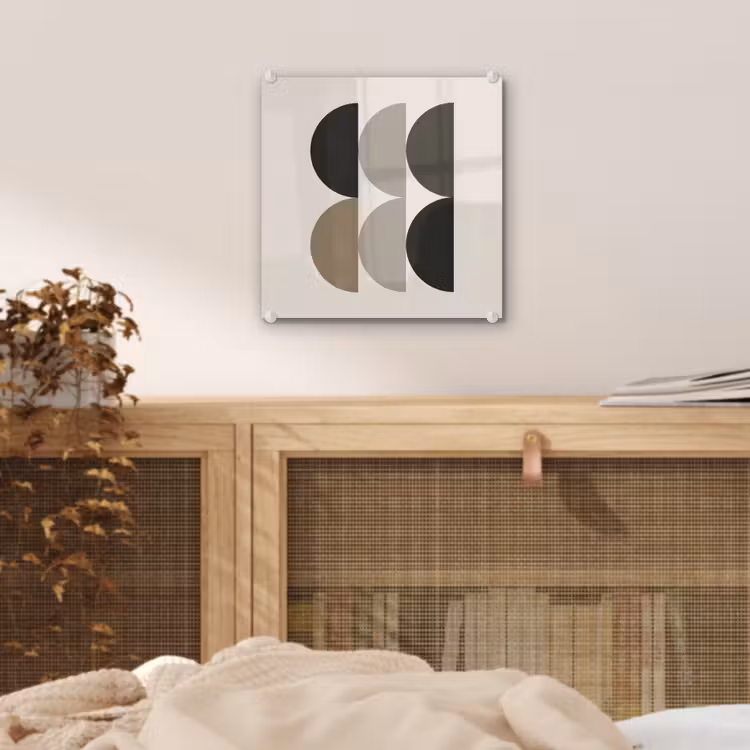 Halve cirkels - Aardetinten - Grafisch plexiglas 5mm klein -sfeer4