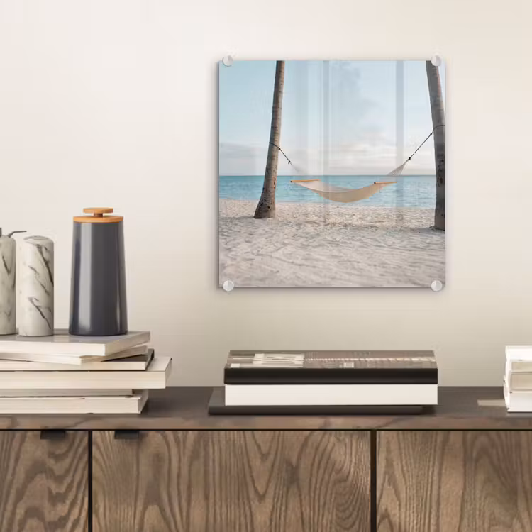 Hangmat - Strand - Wit plexiglas 5mm klein -sfeer1