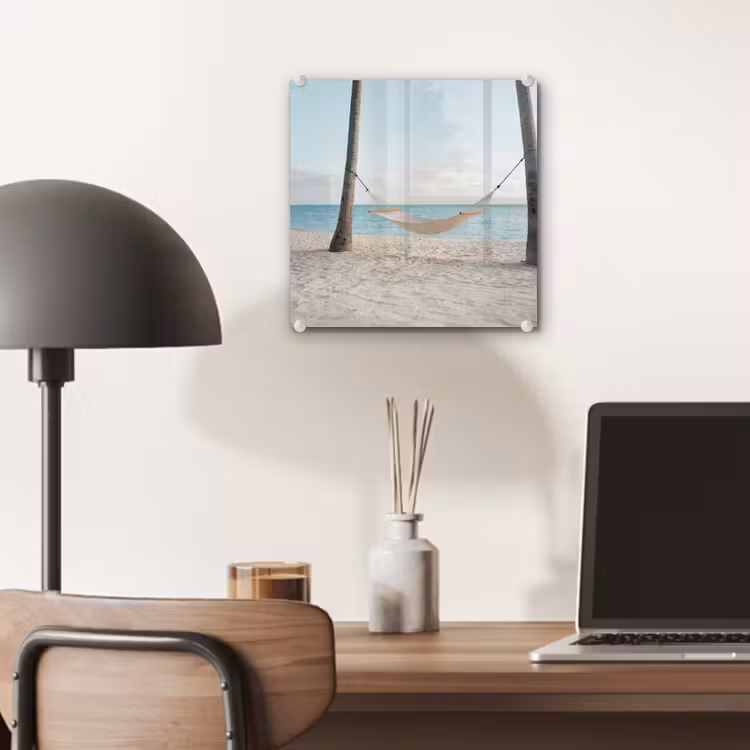 Hangmat - Strand - Wit plexiglas 5mm klein -sfeer6