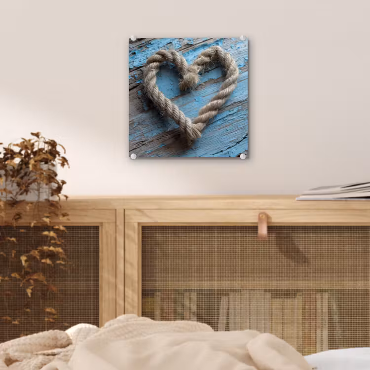 Hart - Touw - Hout - Rustiek plexiglas 5mm klein -sfeer4