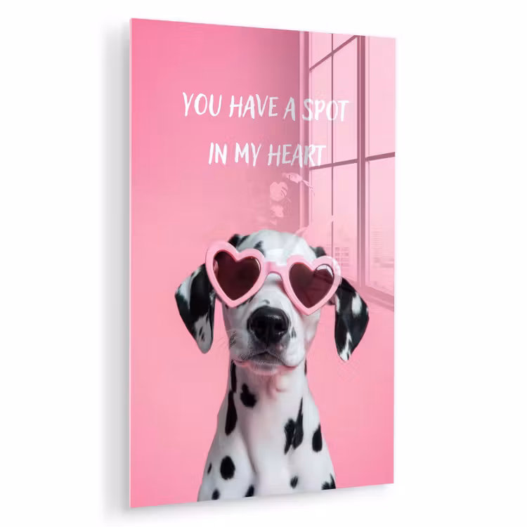 Hartjes - Hond - Valentijn - Roze plexiglas 5mm klein -zzzproduct_nieuw