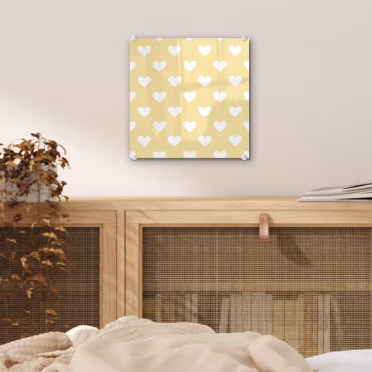 Hartjes - Patroon - Geel plexiglas 5mm klein 11 -sfeer4