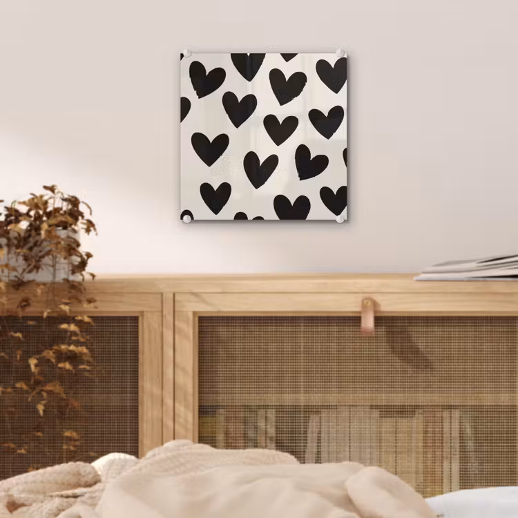 Hartjes - Zwart - Beige plexiglas 5mm klein -sfeer4