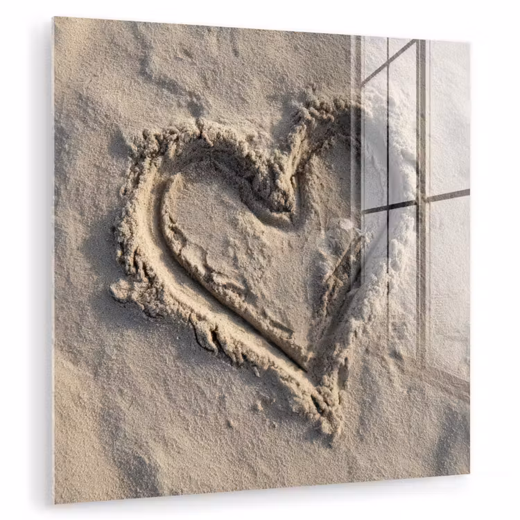 Hartvorm - Getekend - Beige - Zand plexiglas 5mm klein -zzzproduct_nieuw