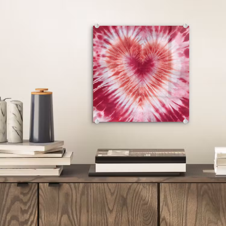 Hartvorm - Roze - Tie dye plexiglas 5mm klein -sfeer1