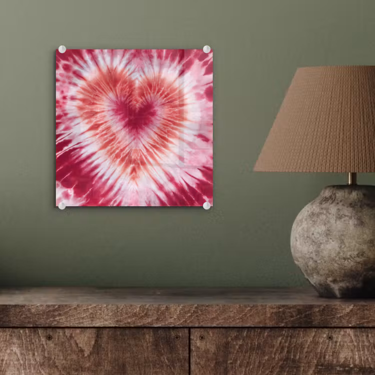 Hartvorm - Roze - Tie dye plexiglas 5mm klein -sfeer3