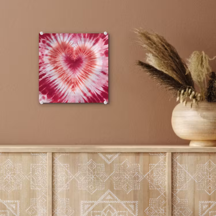 Hartvorm - Roze - Tie dye plexiglas 5mm klein -sfeer5