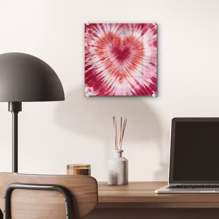 Hartvorm - Roze - Tie dye plexiglas 5mm klein -sfeer6