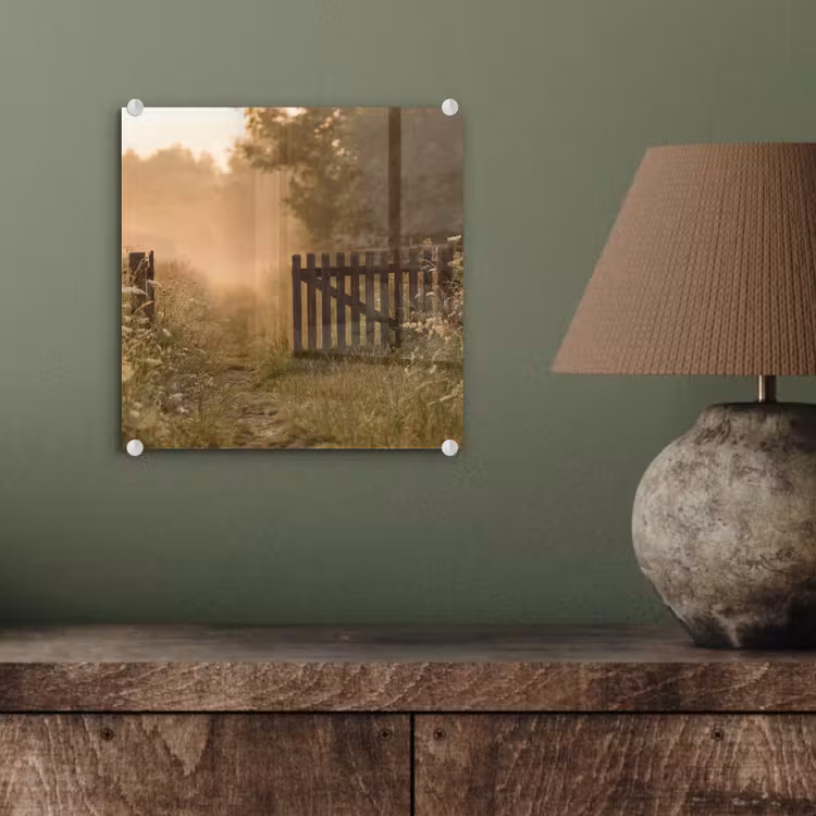 Hek - Natuur - Mist - Veld plexiglas 5mm klein -sfeer3
