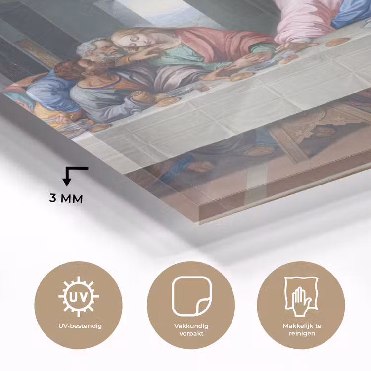 Het laatste avondmaal - Leonardo da Vinci plexiglas 5mm klein -sfeer2