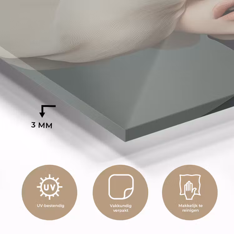 Hoed - Vrouw - Beige plexiglas 5mm klein -sfeer2