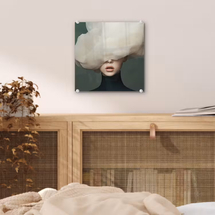 Hoed - Vrouw - Beige plexiglas 5mm klein -sfeer4