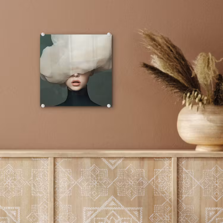 Hoed - Vrouw - Beige plexiglas 5mm klein -sfeer5