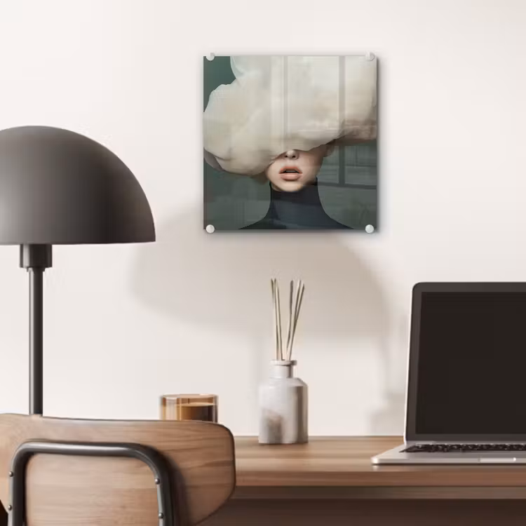 Hoed - Vrouw - Beige plexiglas 5mm klein -sfeer6