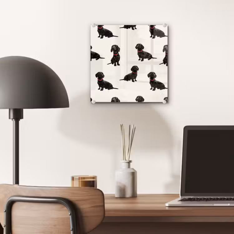 Hond - Patroon - Zwart plexiglas 5mm klein 11 -sfeer6