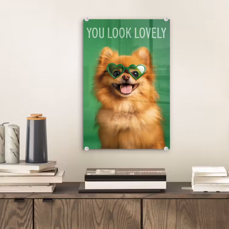 Hond - Zonnebril - Valentijn - Love plexiglas 5mm klein -sfeer1