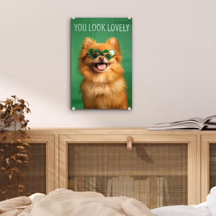 Hond - Zonnebril - Valentijn - Love plexiglas 5mm klein -sfeer4