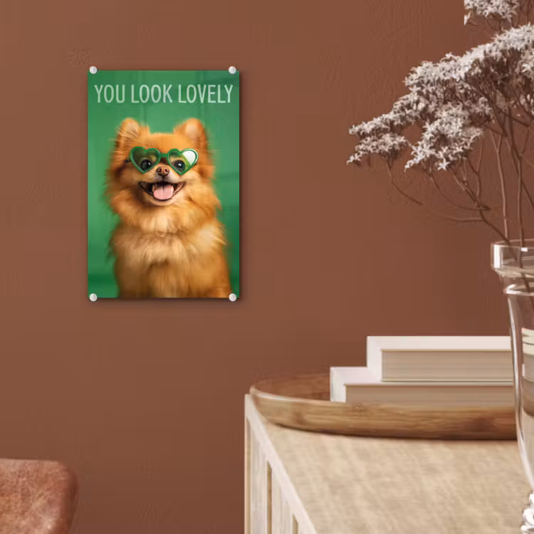Hond - Zonnebril - Valentijn - Love plexiglas 5mm klein -sfeer5