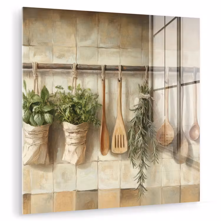 Hout - Keukengerei - Stilleven - Tegels plexiglas 5mm klein -zzzproduct_nieuw