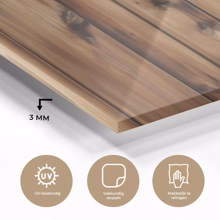Hout - Planken - Bruin plexiglas 5mm klein -sfeer2