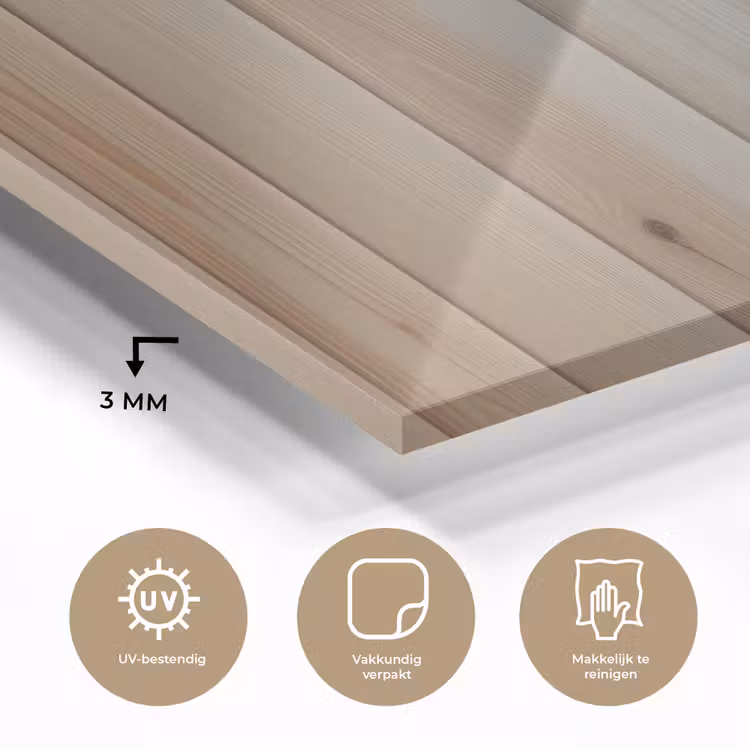 Hout - Planken - Licht plexiglas 5mm klein -sfeer2