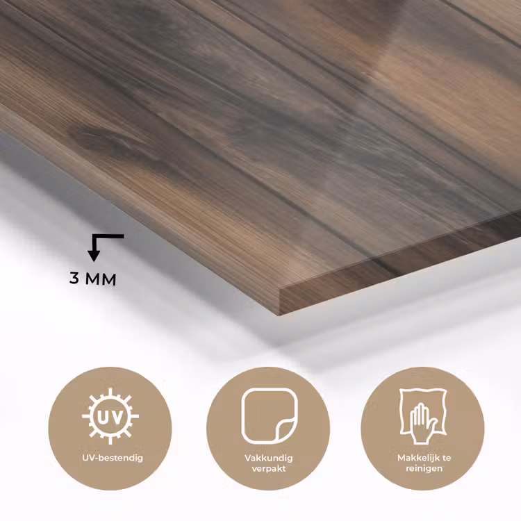 Hout - Rustiek - Donkere Planken plexiglas 5mm klein -sfeer2