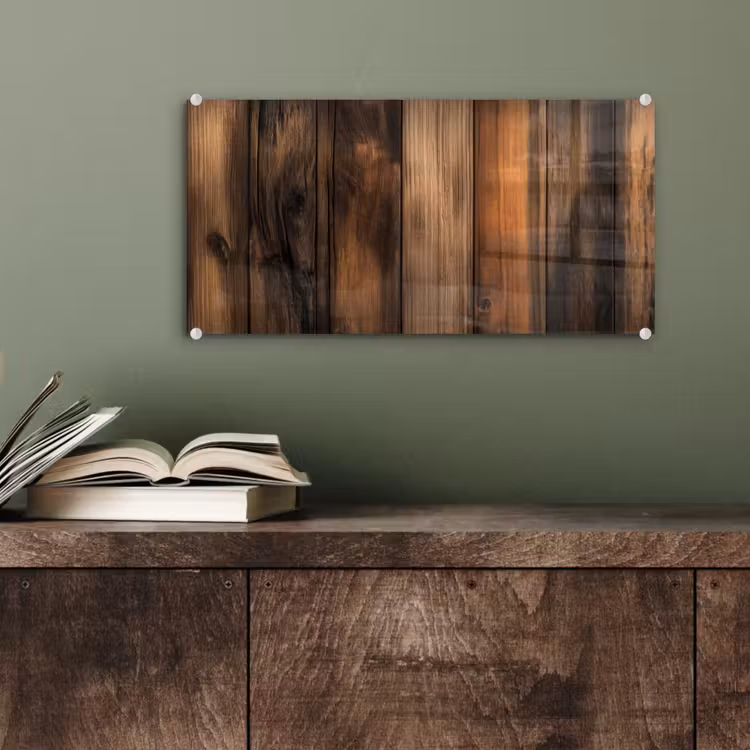 Hout - Rustiek - Donkere Planken plexiglas 5mm klein -sfeer3