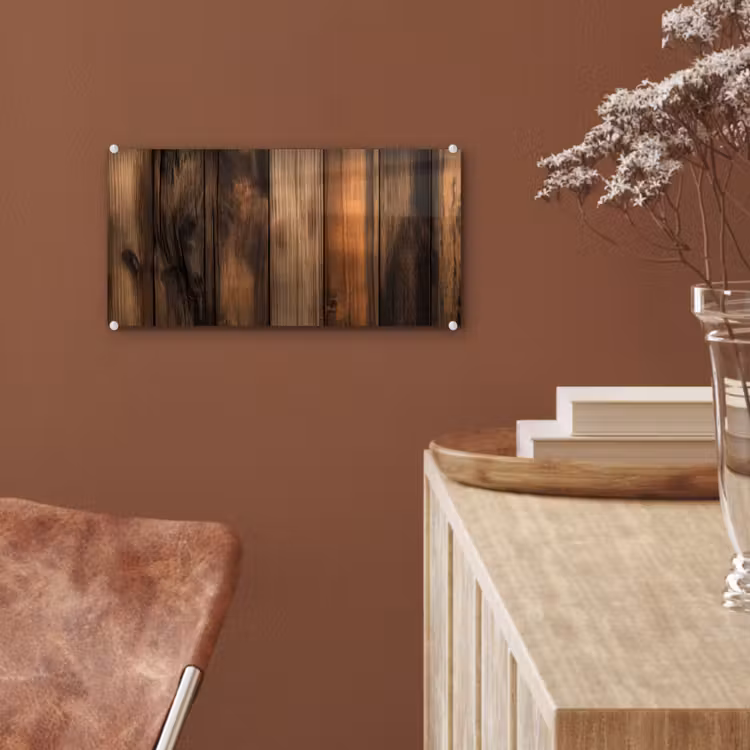 Hout - Rustiek - Donkere Planken plexiglas 5mm klein -sfeer5