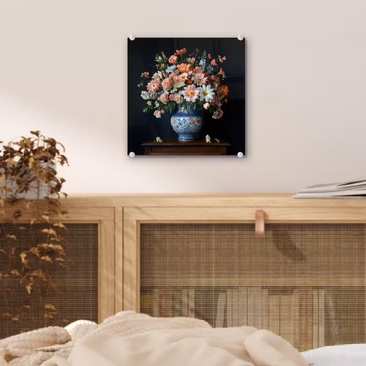 Hout - Vaas - Kleuren - Bloemen plexiglas 5mm klein -sfeer4