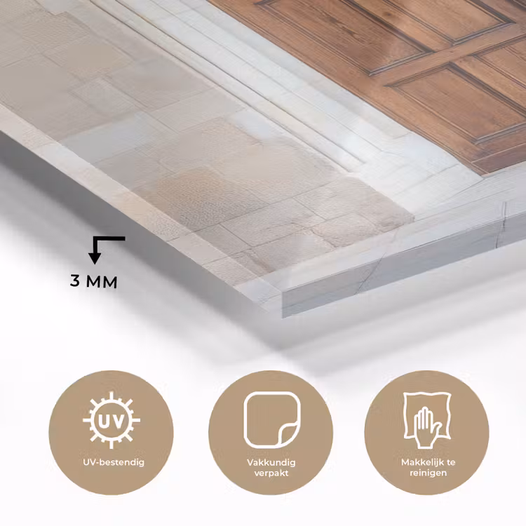 Houten - Deur - Lantaarn plexiglas 5mm klein -sfeer2