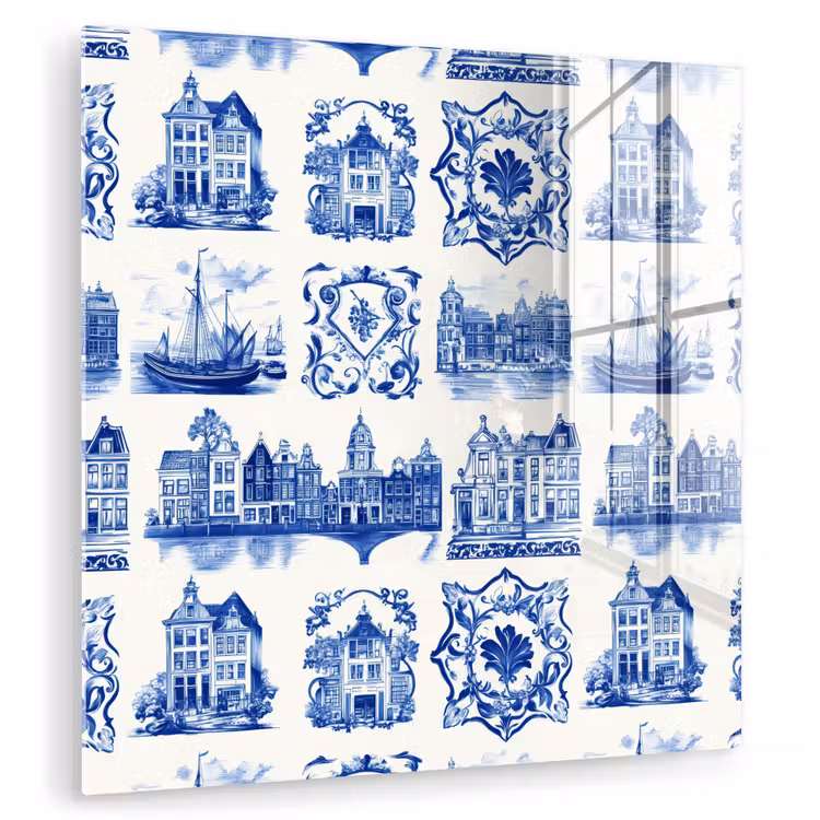 Huizen - Schepen - Blauw plexiglas 5mm klein 11 -zzzproduct_nieuw