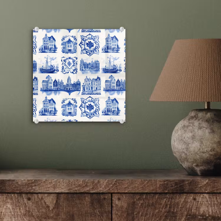 Huizen - Schepen - Blauw plexiglas 5mm klein 11 -sfeer3